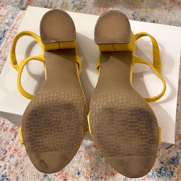 BP. Lula Slingback Sandal Mustard Yellow Suede Size 5 - Picture 7 of 9